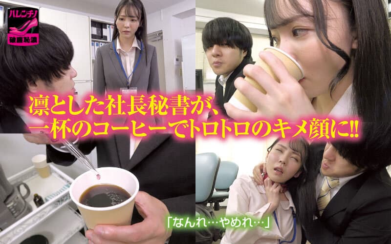 媚薬でキメセク堕ちした極細くびれ美人社長秘書 寄り目・白目アヘ顔で理性崩壊 喉奥フェラ＆自ら腰振りオナニーで痙攣アクメする従順キメ堕ちペット 美ノ嶋めぐり サンプル1
