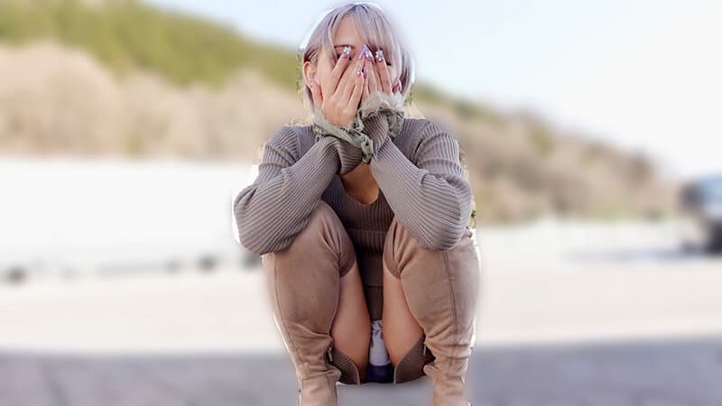 ド変態ギャルビッチの露出ごっくん募金活動 サンプル10