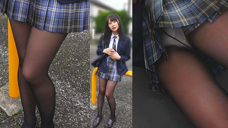 制服黒パンスト女子校生の生蒸れ性交 浅海なみ サンプル1