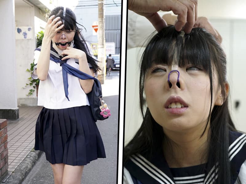 変顔で学級崩壊！清純J系の顔面崩壊絶頂アクメ！ 真宮しおり サンプル2